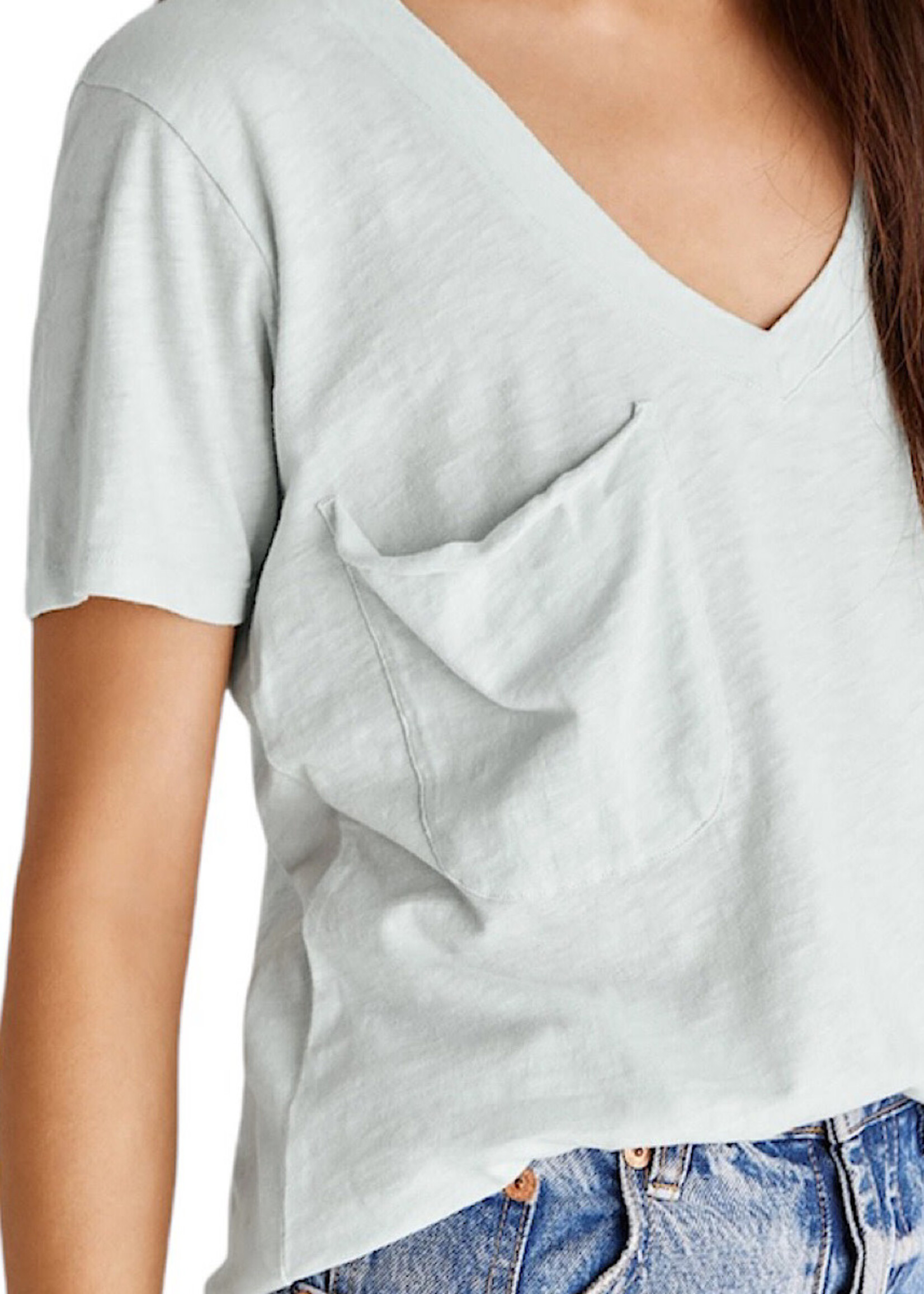 Z Supply Z Supply Cotton Slub Pocket Tee Skylight