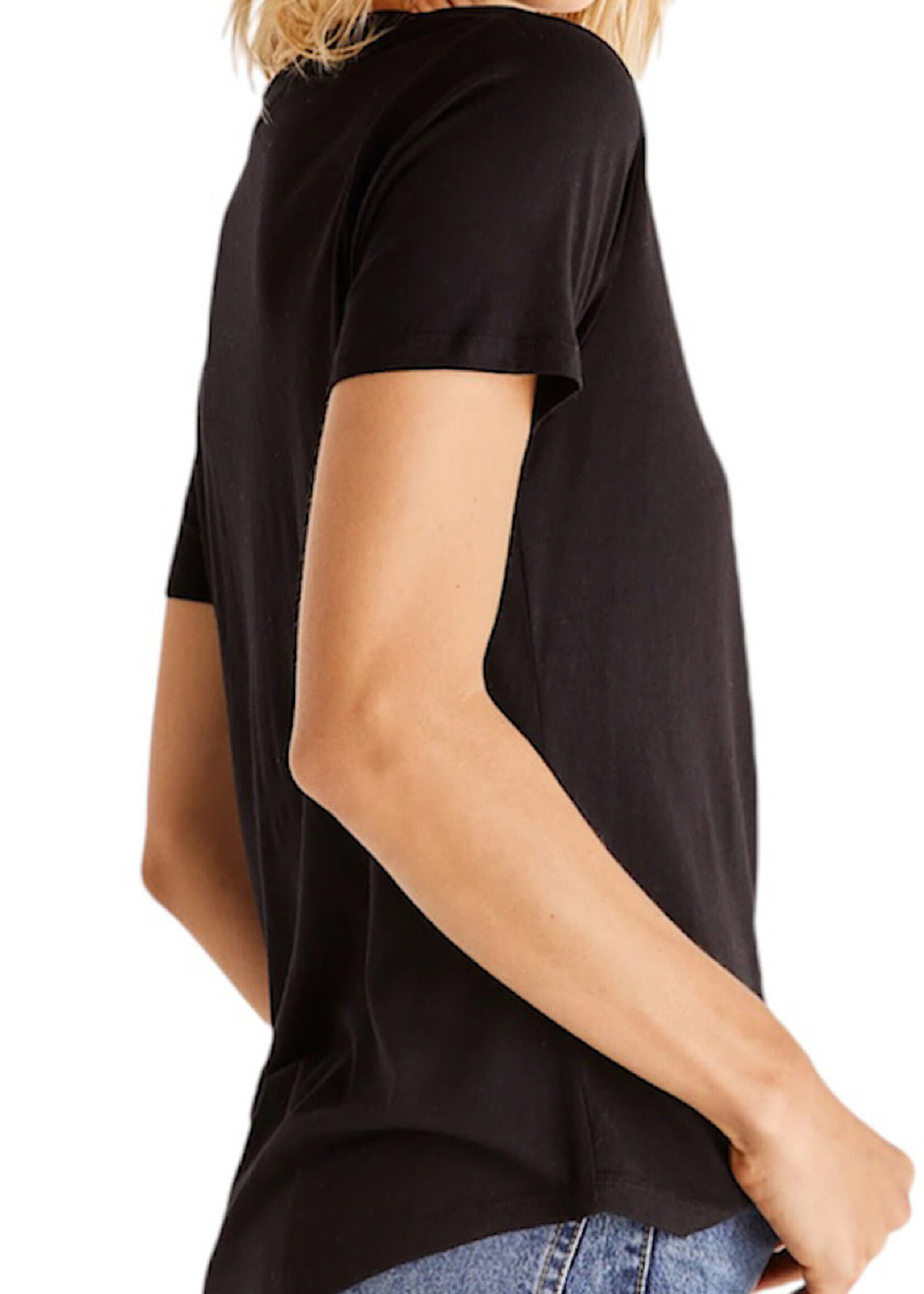 Z Supply Z Supply Kasey Modal V-Neck Tee Black