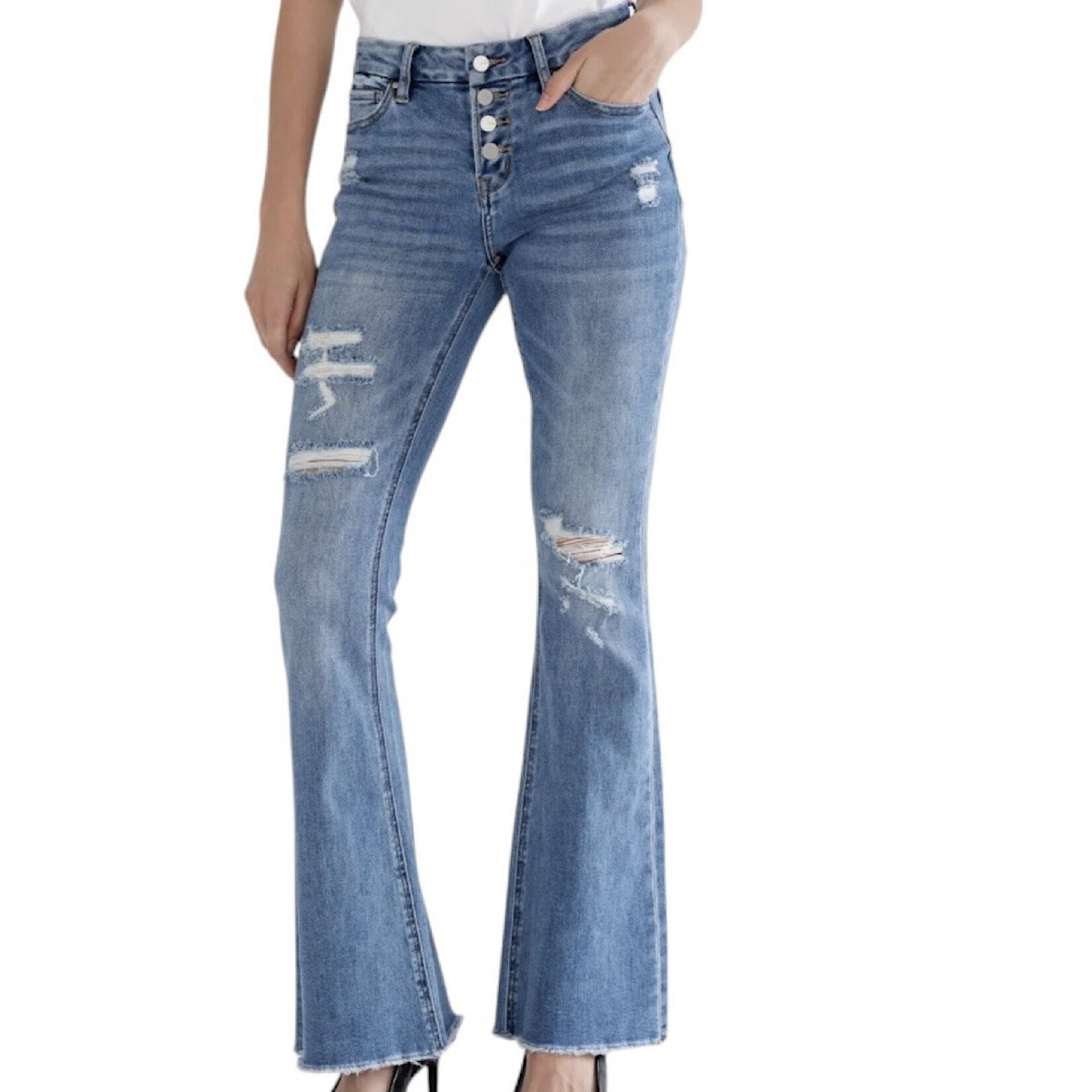 Mica Denim MICA MDP-F121 M/R Flare W/ Button Up