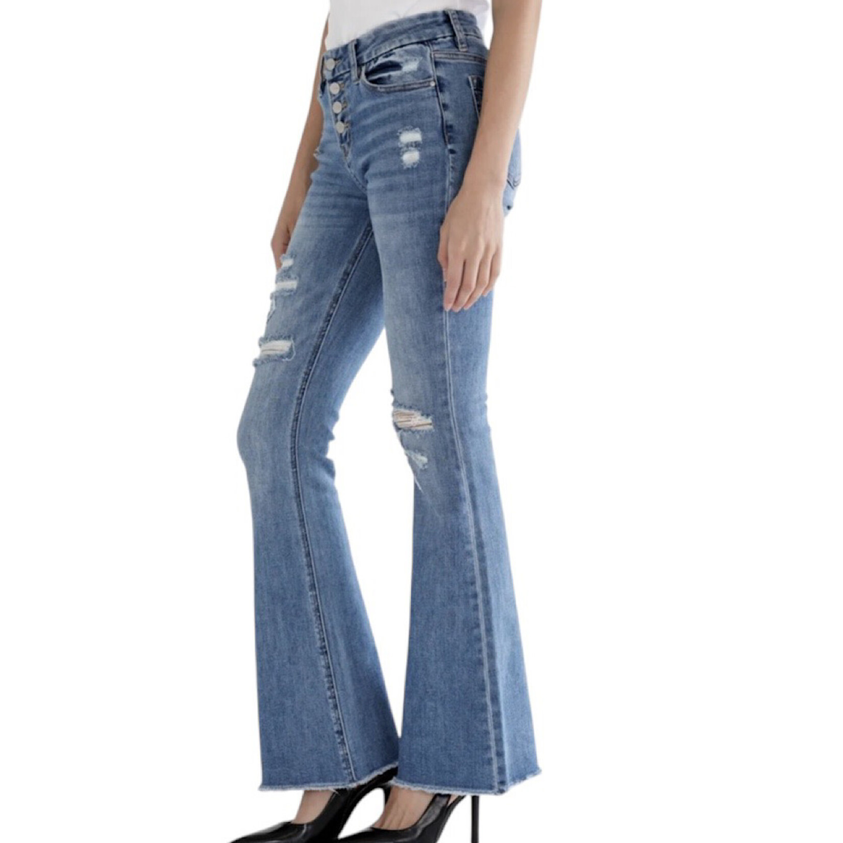 Mica Denim MICA MDP-F121 M/R Flare W/ Button Up