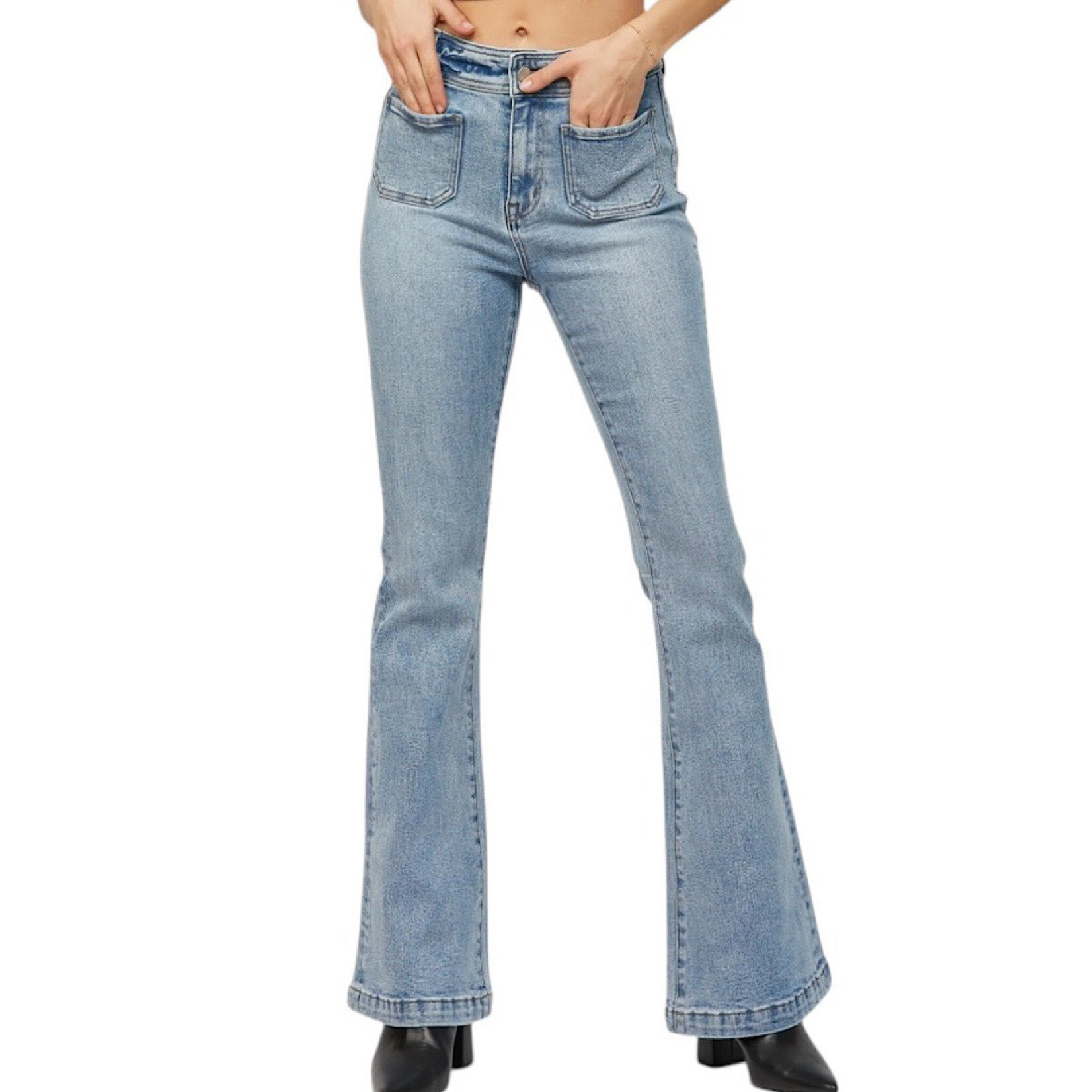 Mica Denim MICA MDP-F3175LT S/H Rise FLARE W/Patch Pocket