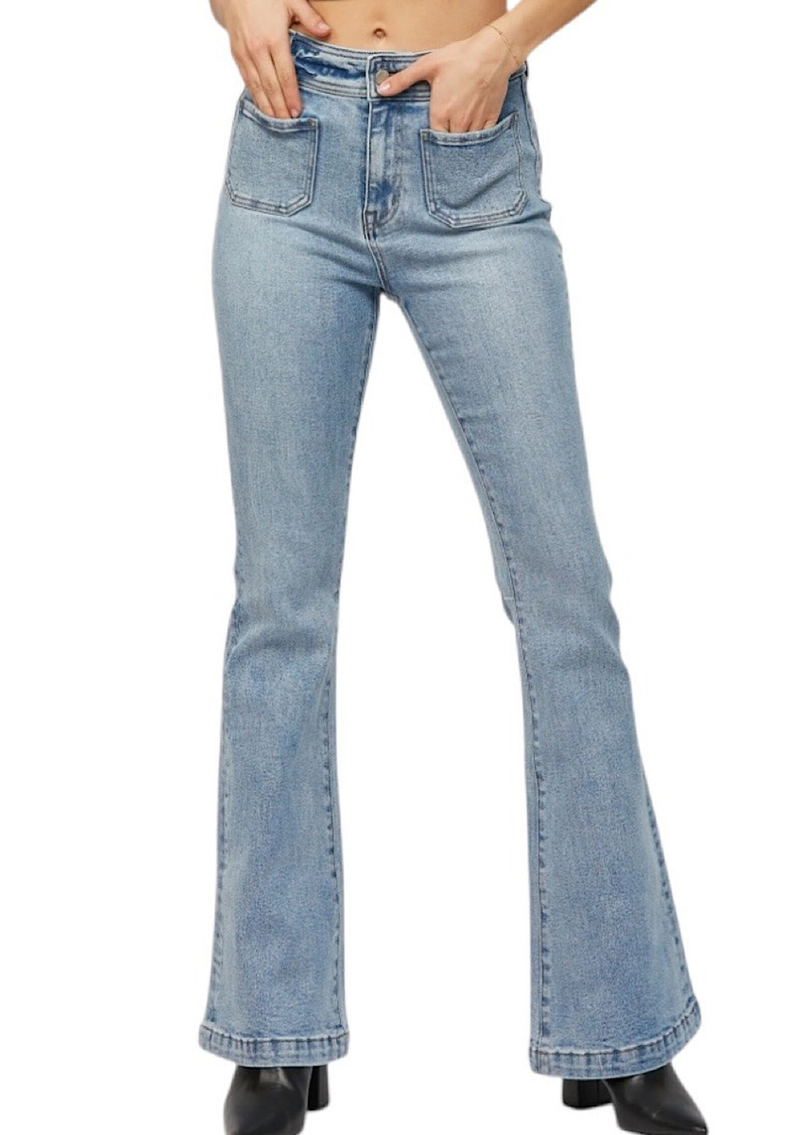 Mica Denim MICA MDP-F3175LT S/H Rise FLARE W/Patch Pocket