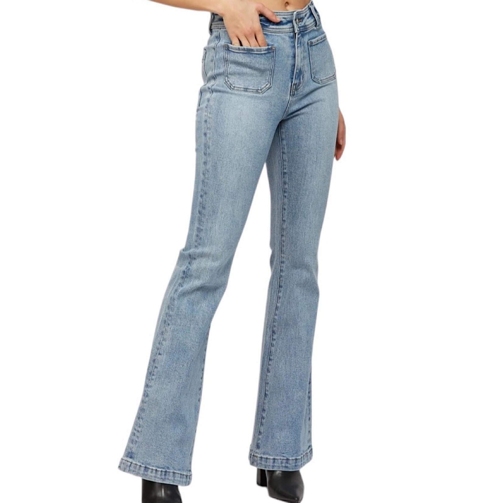 Mica Denim MICA MDP-F3175LT S/H Rise FLARE W/Patch Pocket