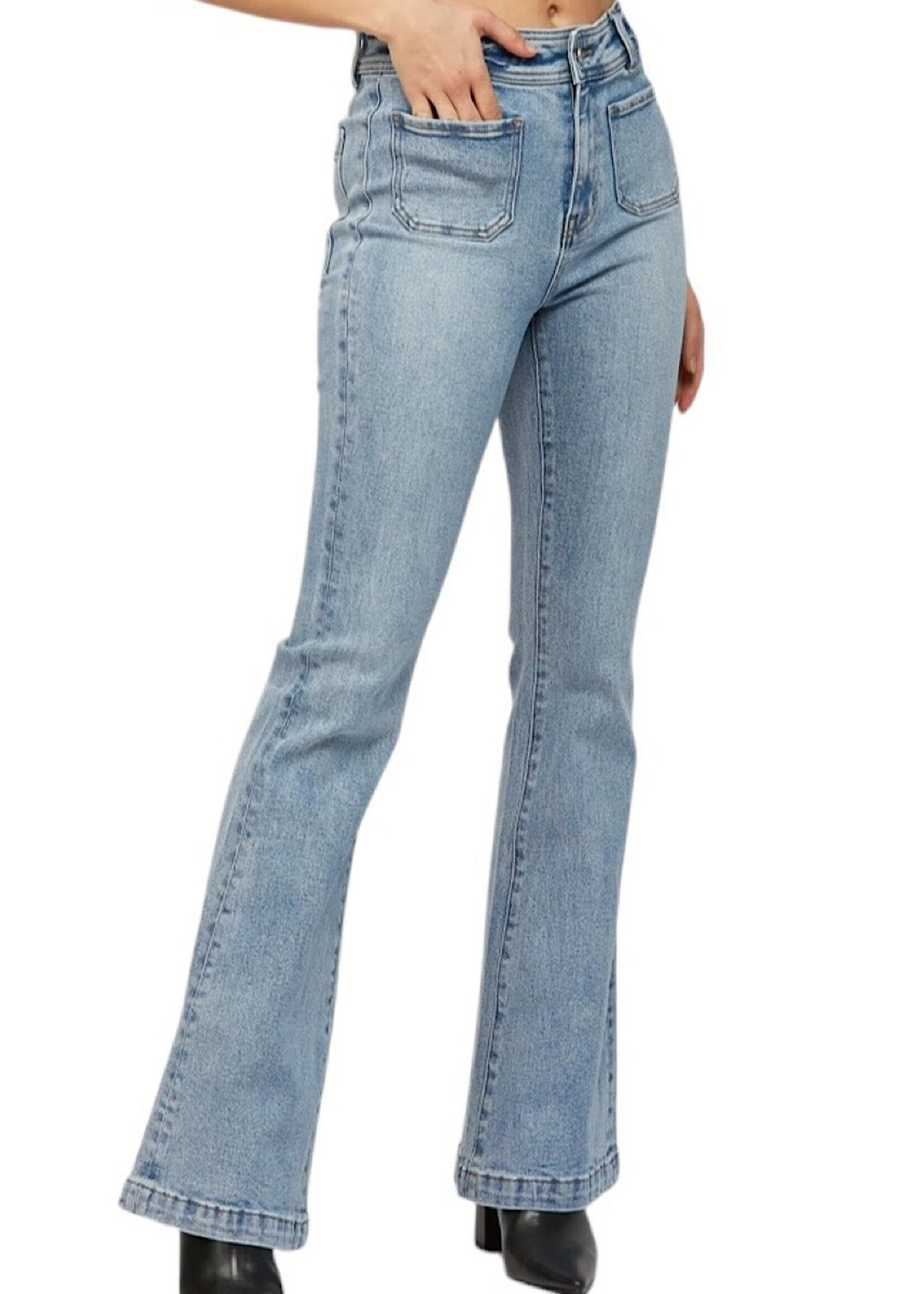 Mica Denim MICA MDP-F3175LT S/H Rise FLARE W/Patch Pocket