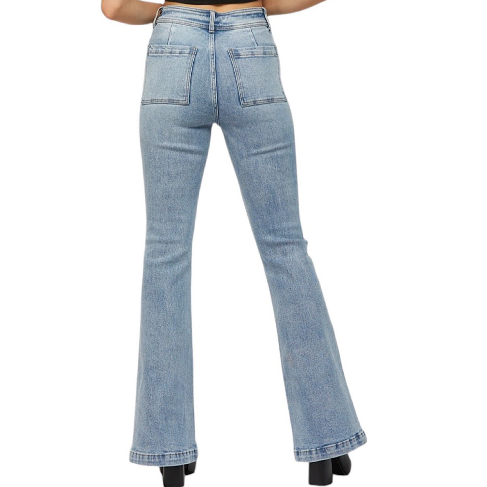 Mica Denim MICA MDP-F3175LT S/H Rise FLARE W/Patch Pocket