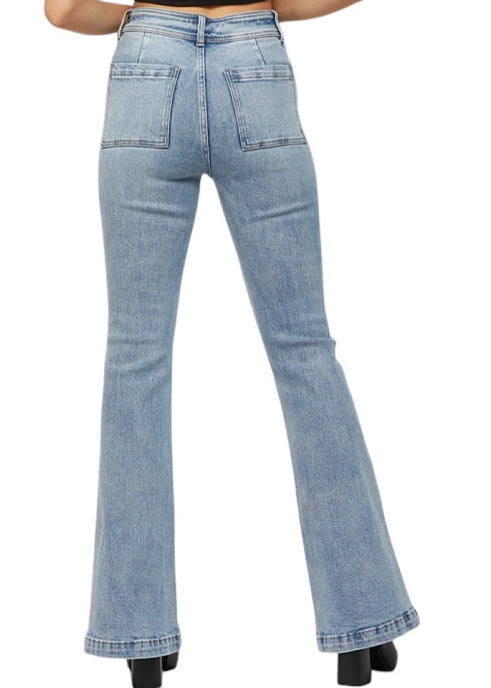 Mica Denim MICA MDP-F3175LT S/H Rise FLARE W/Patch Pocket