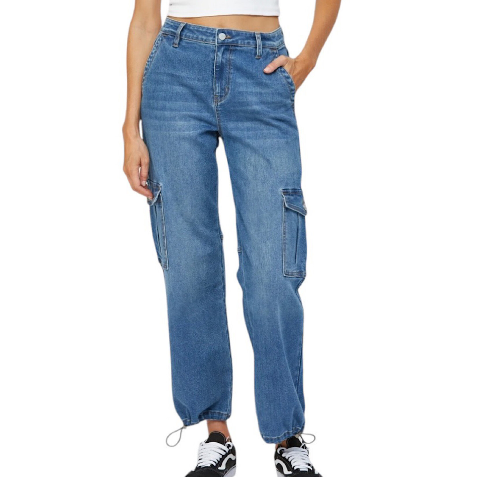 Mica Denim MICA MDP-W2030 H/R Cargo Pants W/Hem Detail