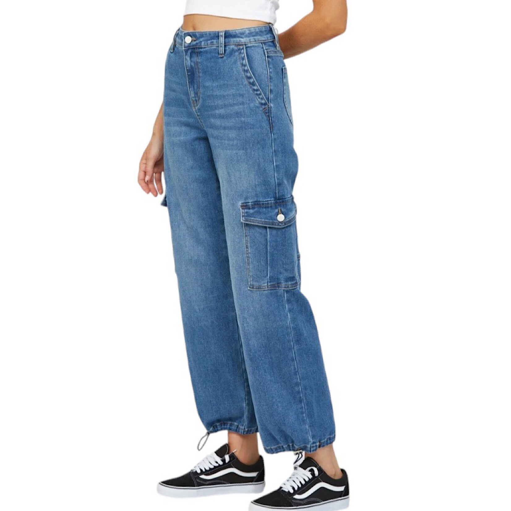 Mica Denim MICA MDP-W2030 H/R Cargo Pants W/Hem Detail