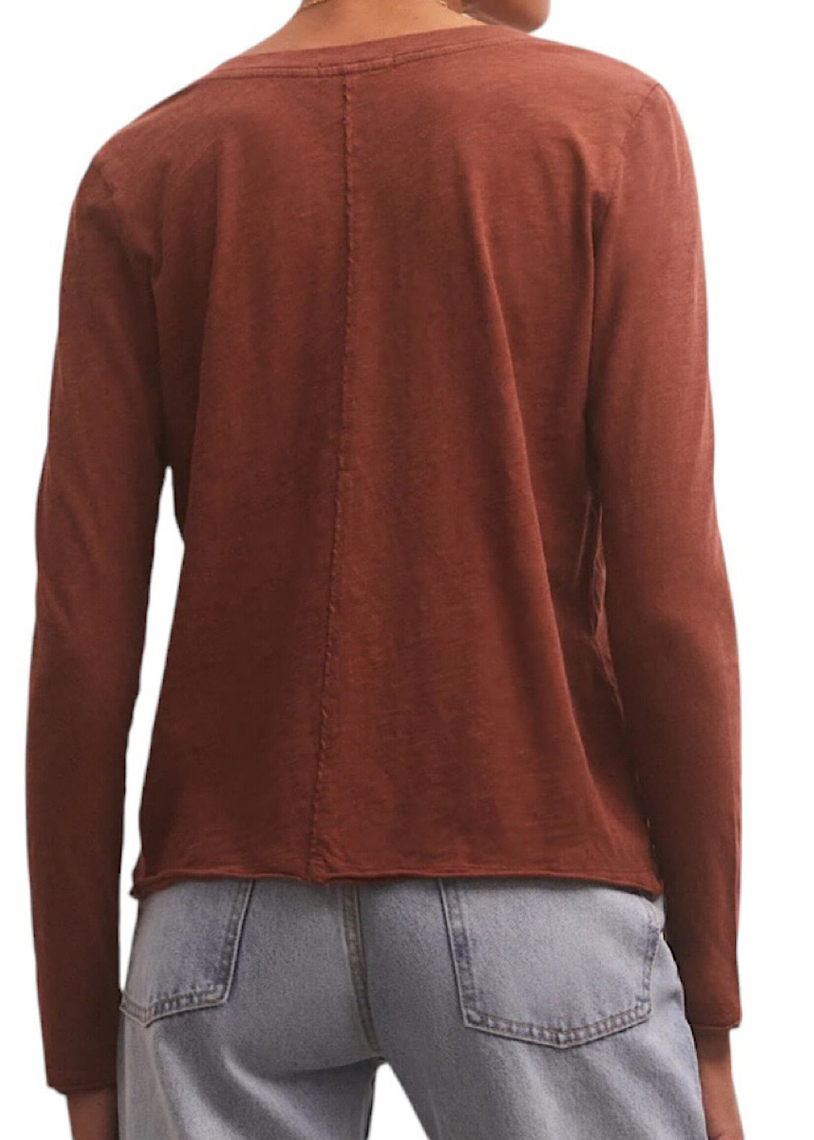 Z Supply Z Supply Dream Slub LS Tee Ruby