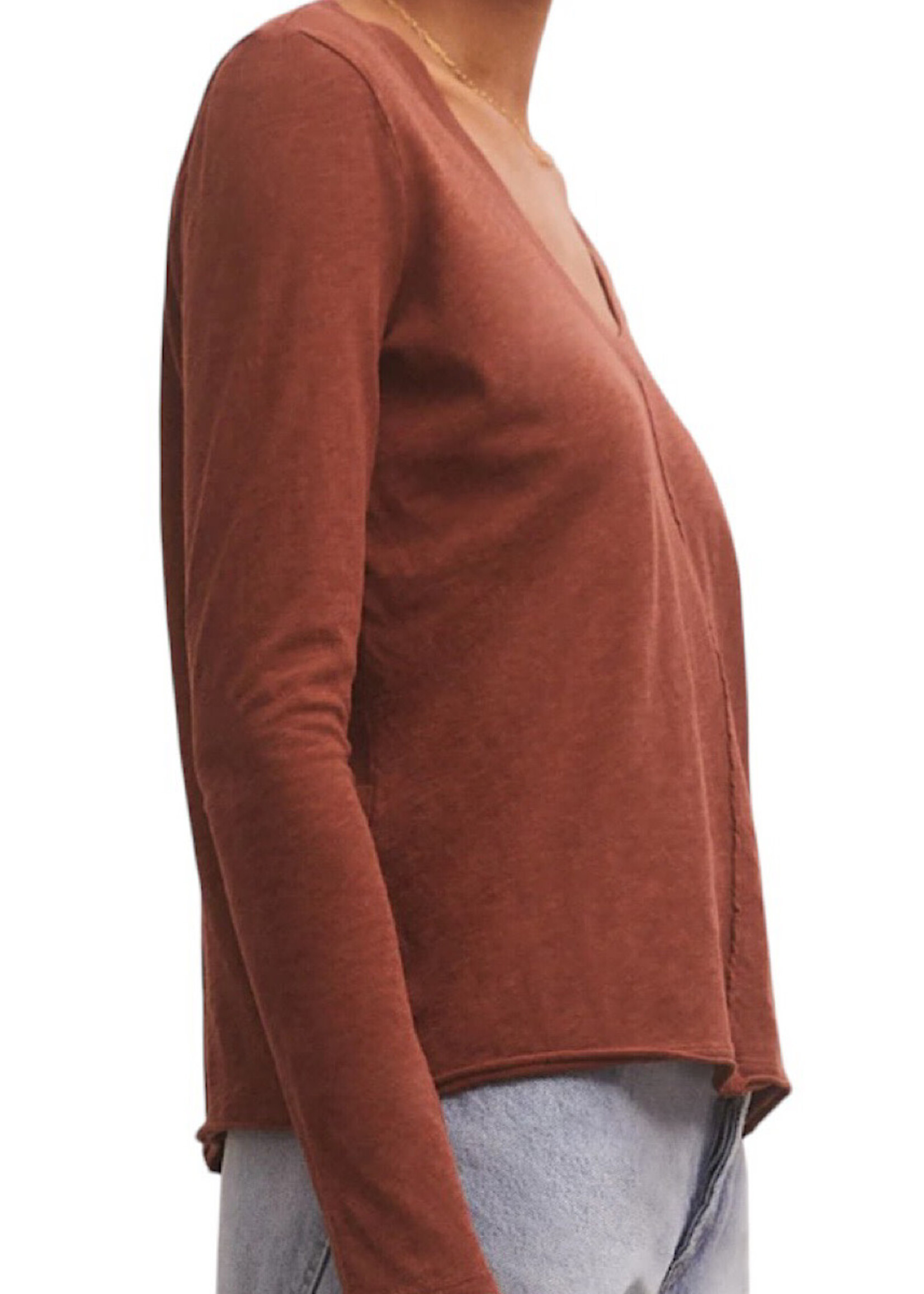 Z Supply Z Supply Dream Slub LS Tee Ruby