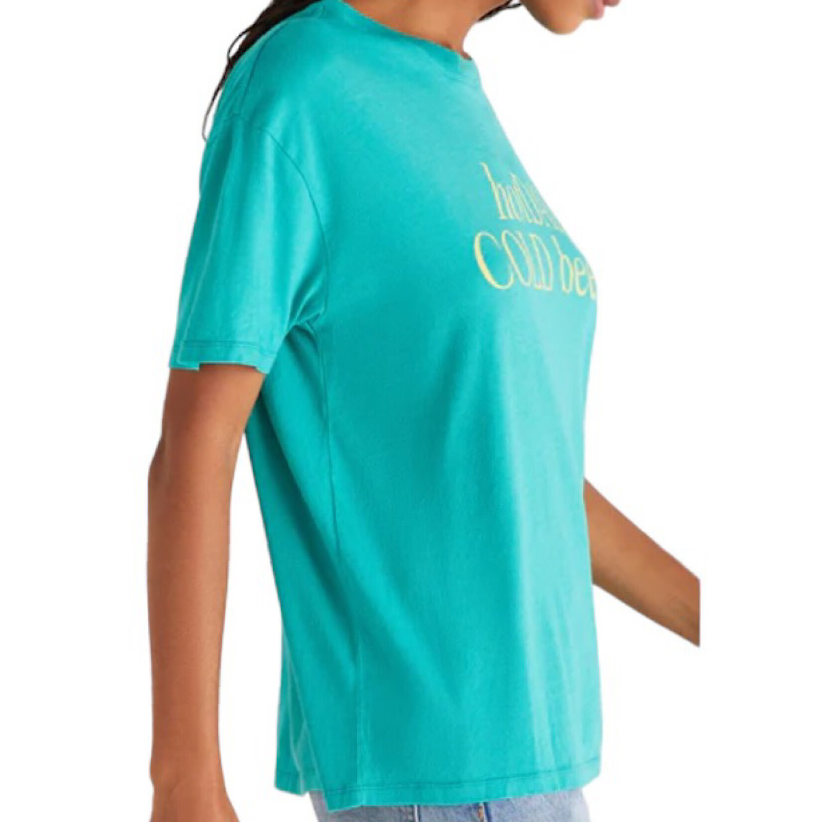 Z Supply Z Supply Boyfriend Cold Beer Tee Tropical Teal