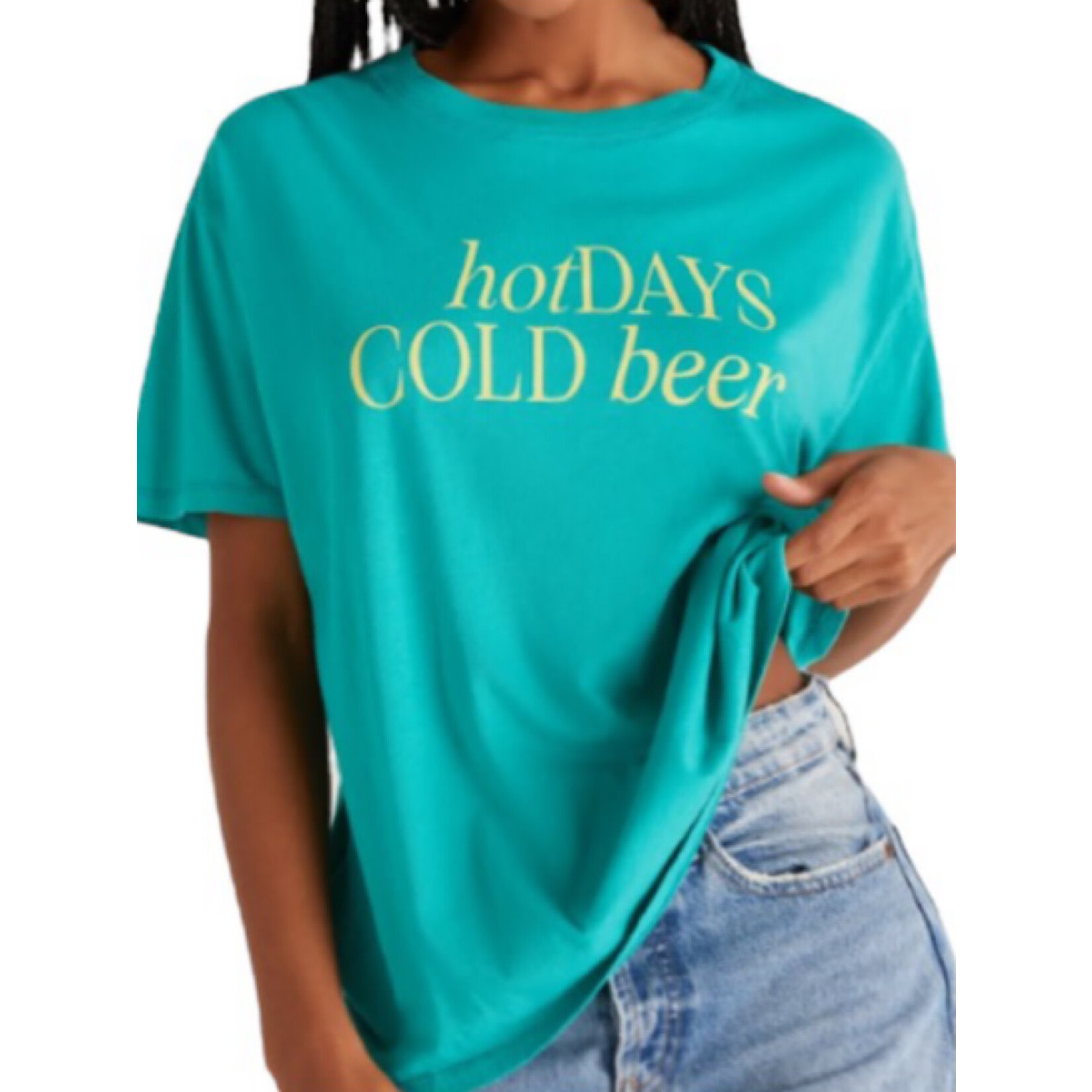 Z Supply Z Supply Boyfriend Cold Beer Tee Tropical Teal