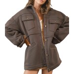 Fleece French Terry Charcoal Jacket