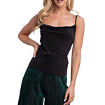 Black Cowl Neck Knit Top
