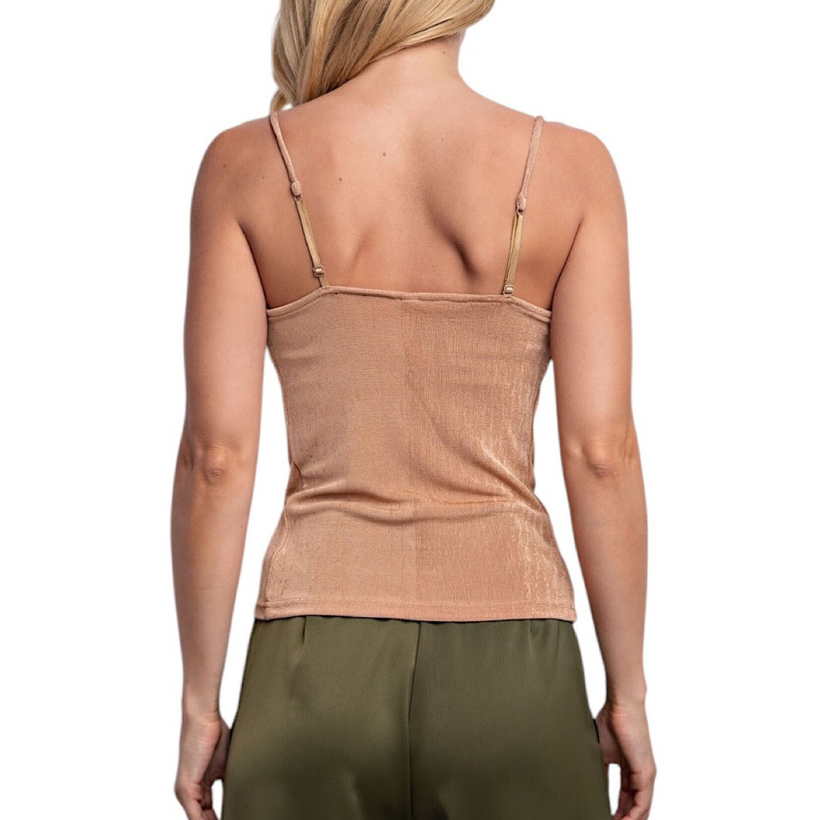 Taupe Cowl Neck Knit Top