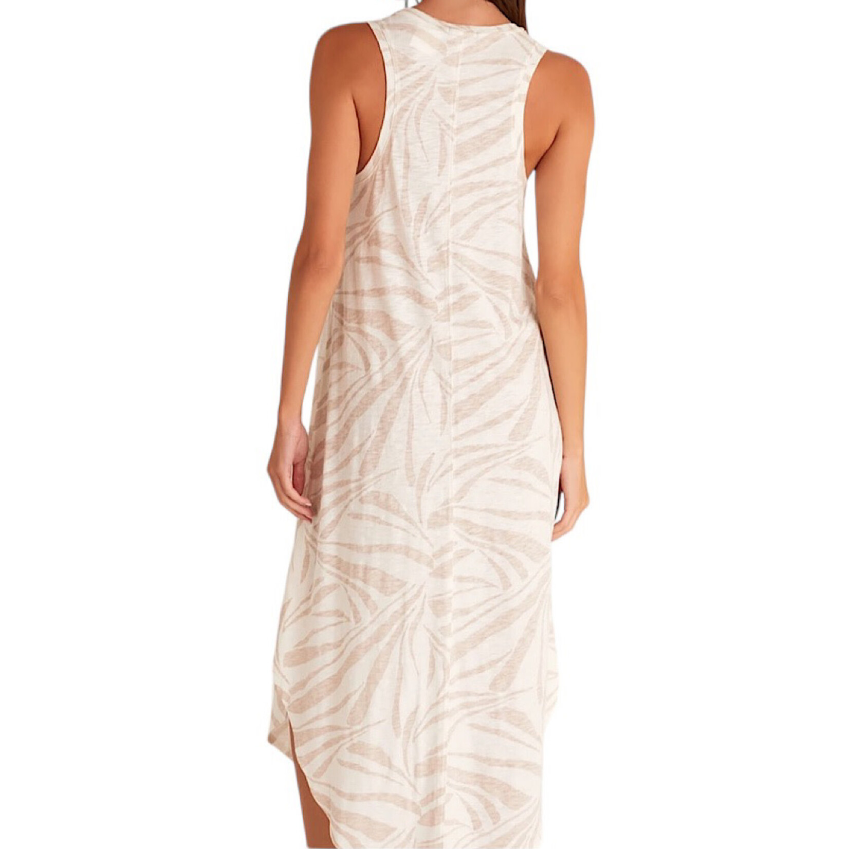 Z Supply Z Supply Reverie Tropical Zebra Dress Sand Dollar