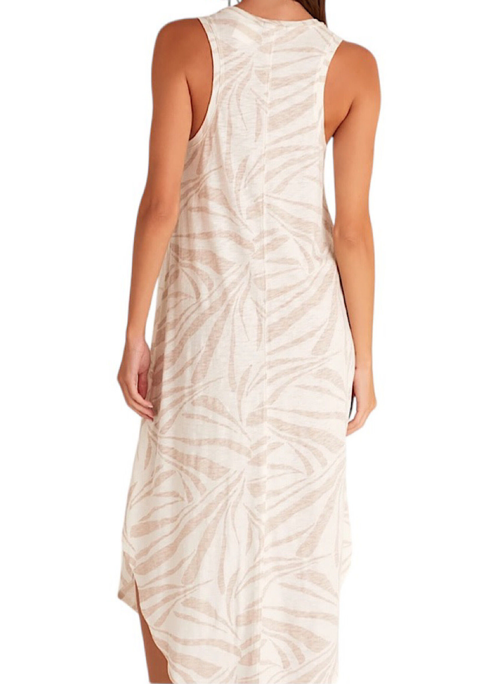 Z Supply Z Supply Reverie Tropical Zebra Dress Sand Dollar