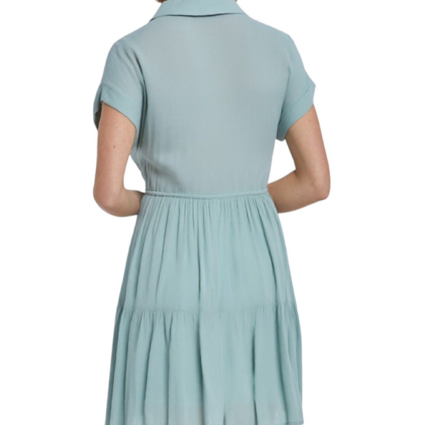 Drawstring Waist Mini Dress