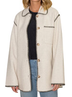 Z Supply Z Supply Olivia Whipstitch Jacket Oatmeal Heather