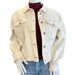 Tribal Cream Denim Jacket
