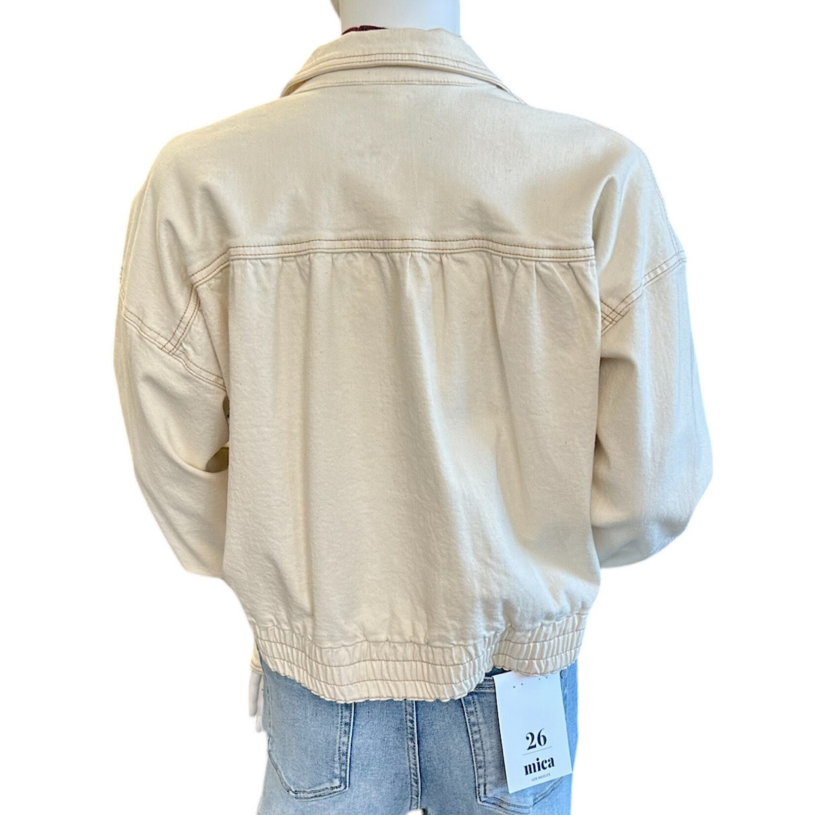 Tribal Cream Denim Jacket