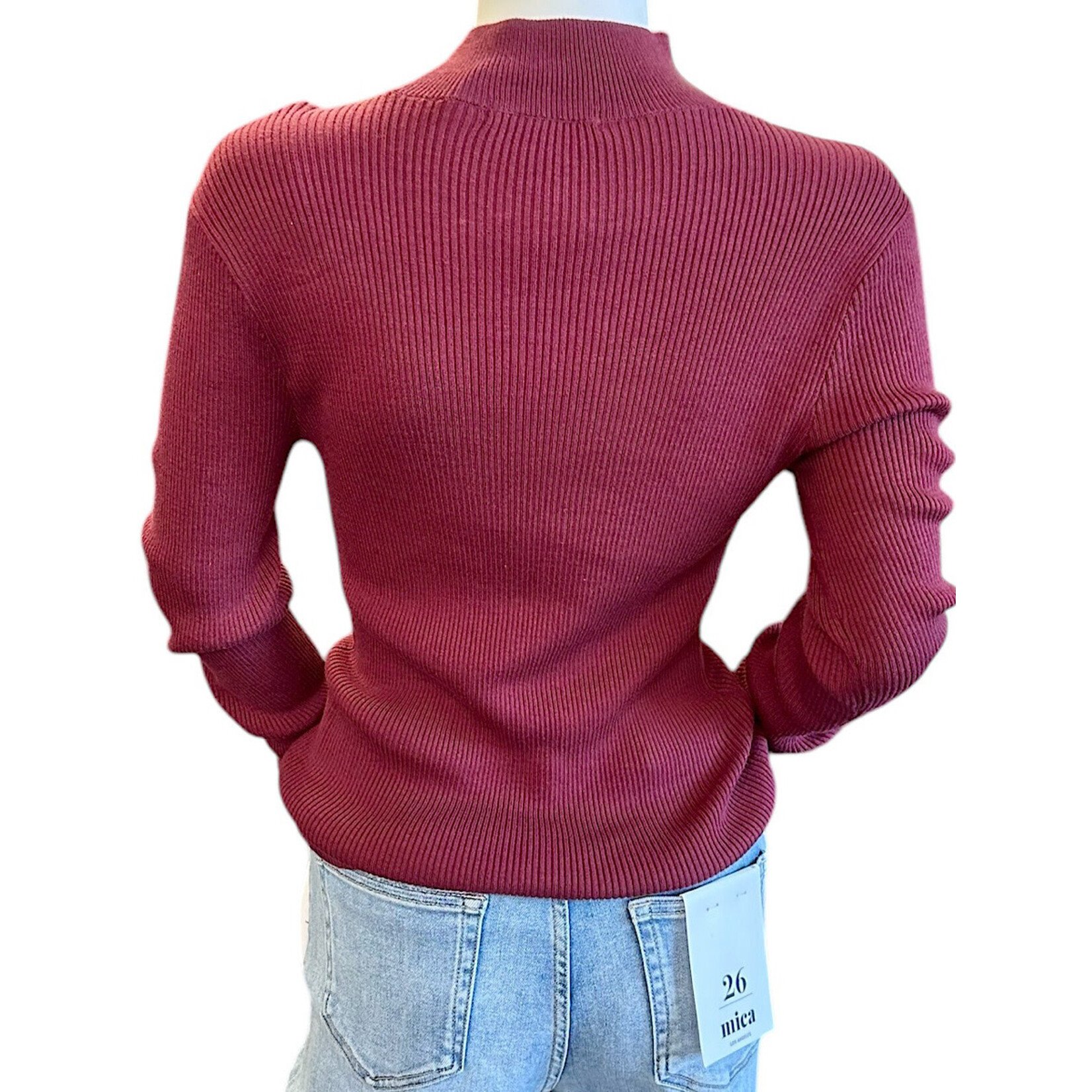 Sanctuary Burgundy Long Sleeve Top