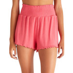 Z Supply Z Supply Dawn Smocked Rib Short Watermelon