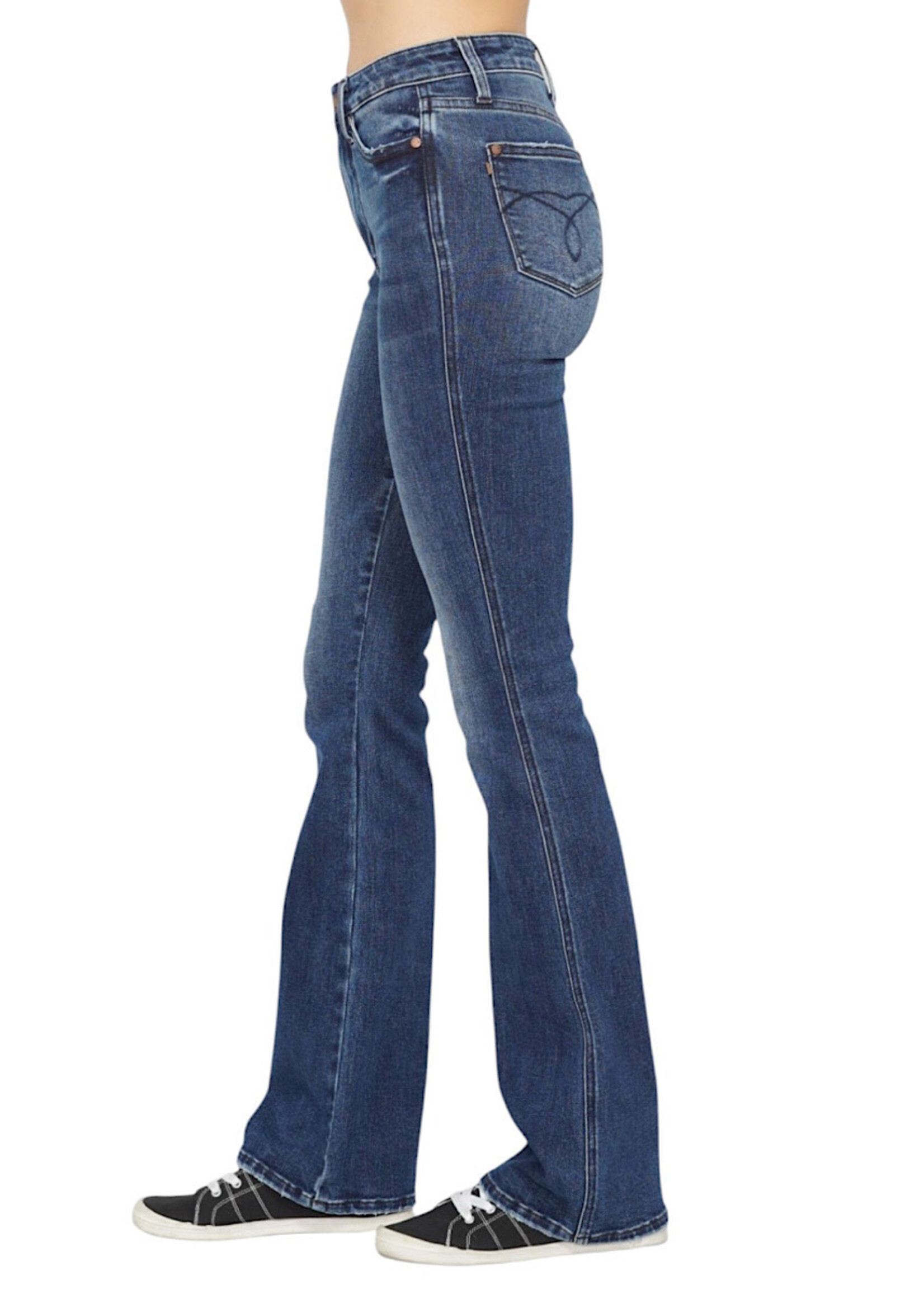 Judy Blue JB88786 H/W Tummy Control Bootcut Detail Back Pkt DK S