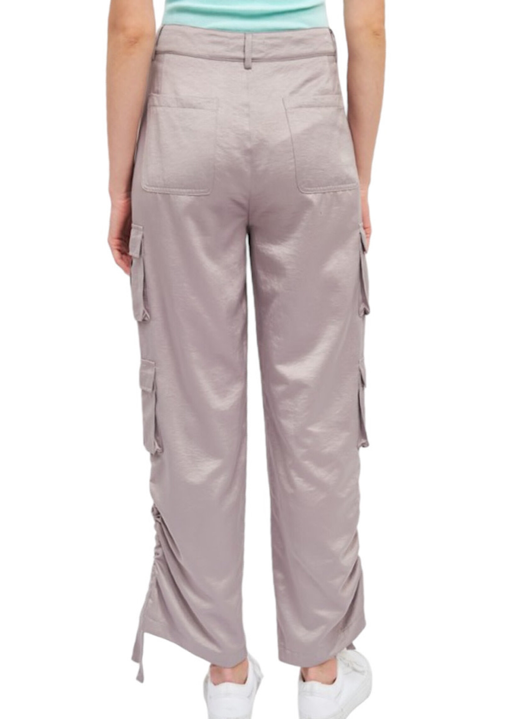 Light Grey Pocket Detail Cargo Pants