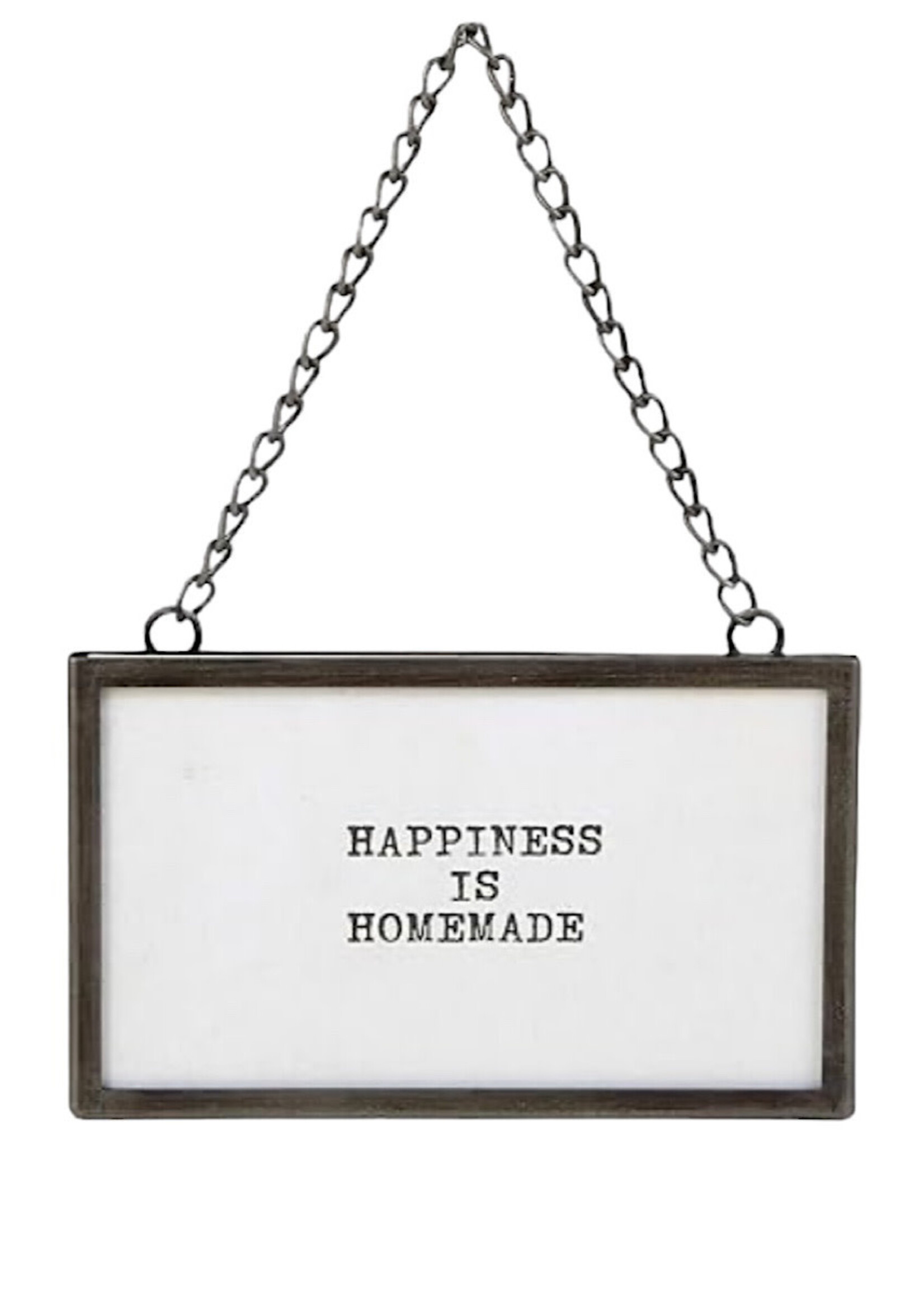 Happiness is homemade hanging frame