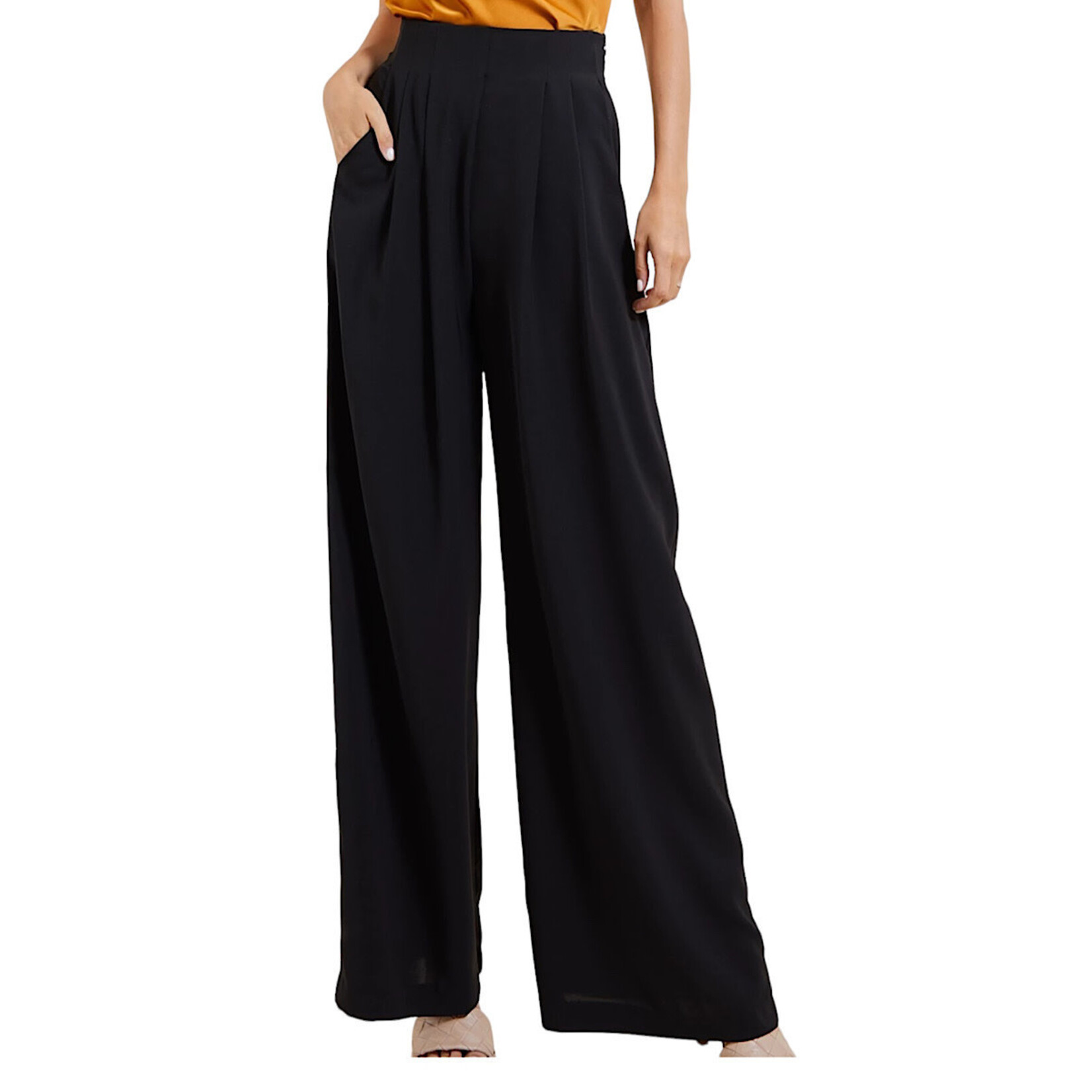 GP4486 Black Wide Leg Pants