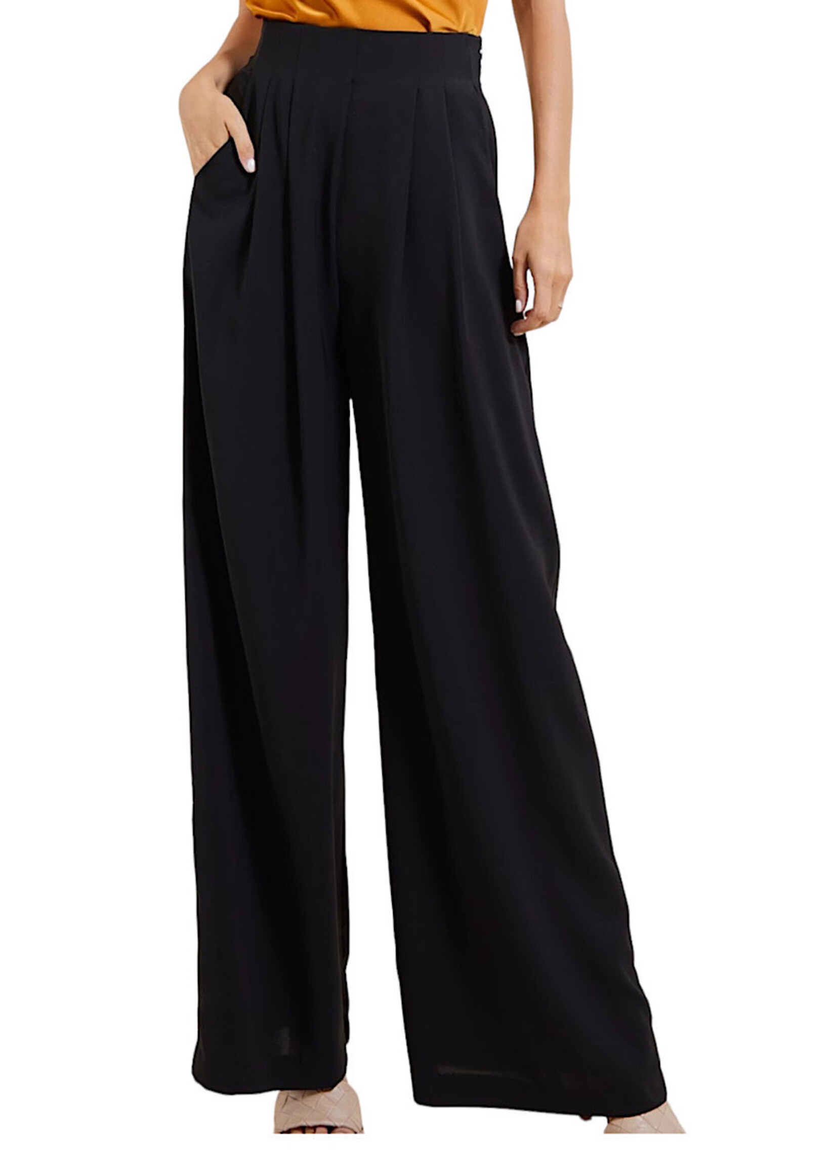 GP4486 Black Wide Leg Pants