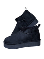 Black Shearling Lined Shortie Boot Size 9.5-RF