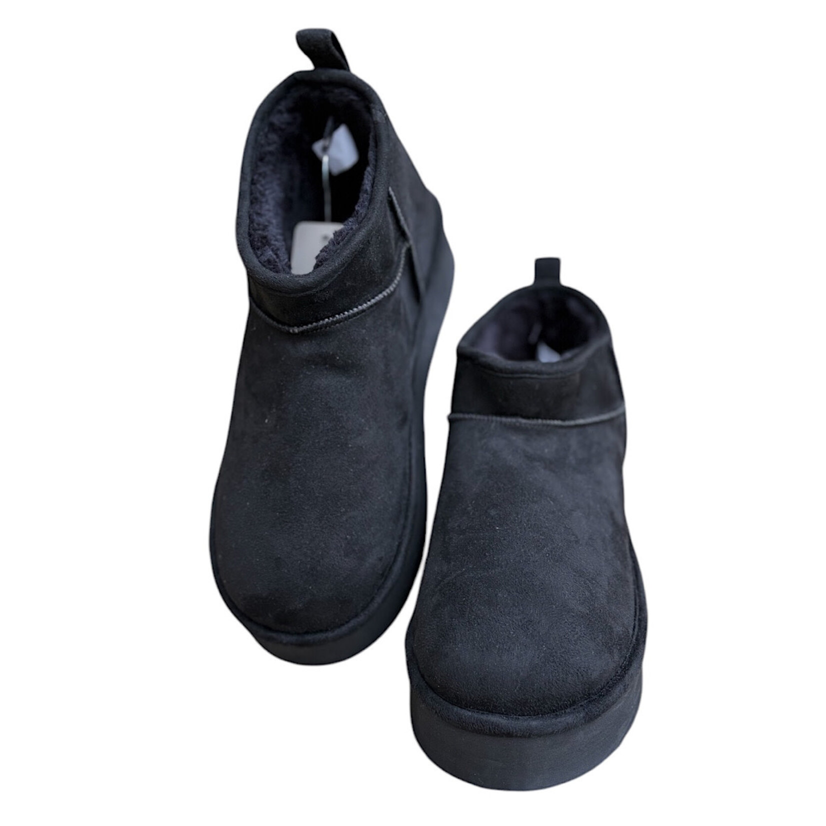 Black Shearling Lined Shortie Boot Size 9.5-RF