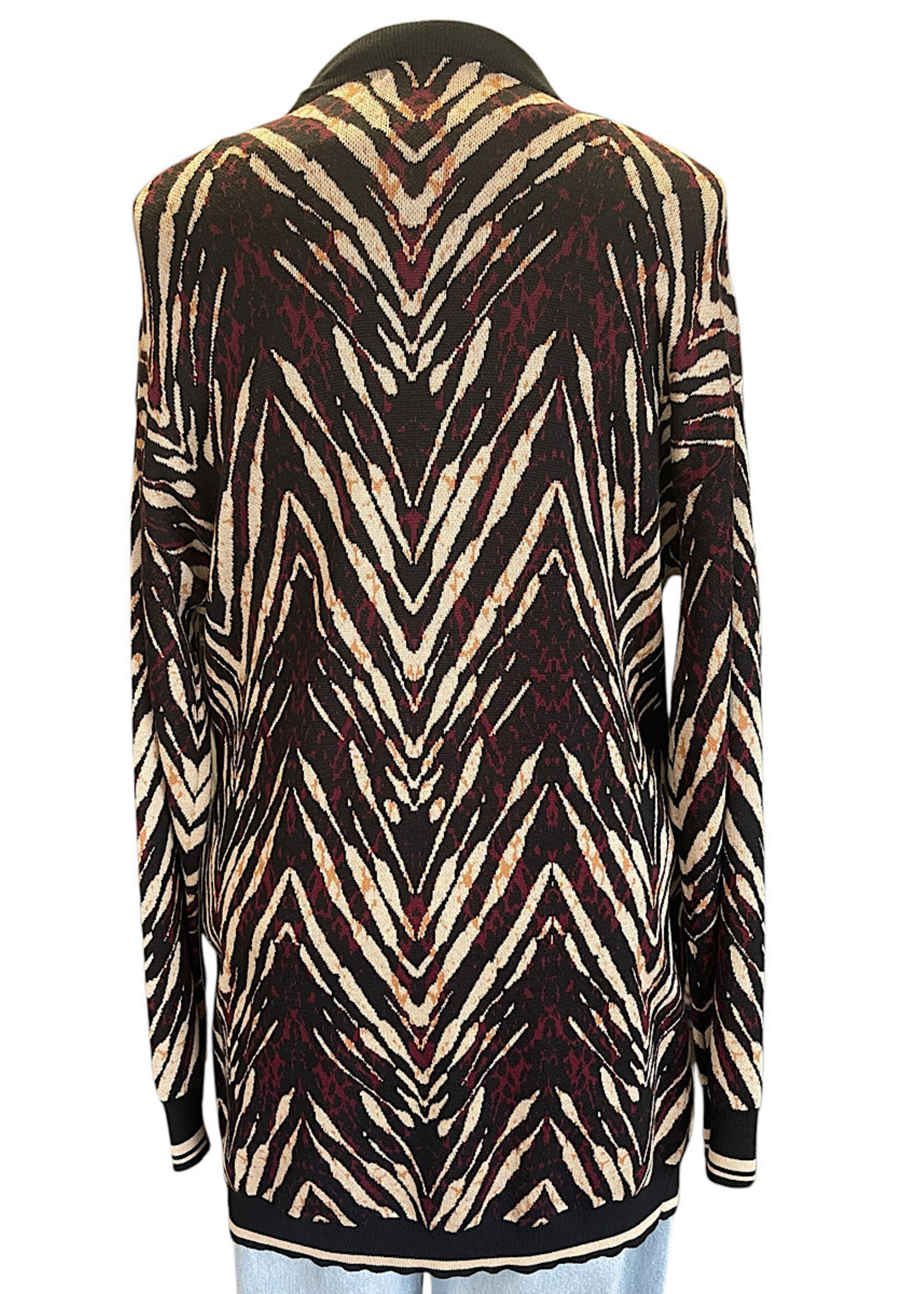 Liverpool Painted Chevron Jacquard Cardigan S