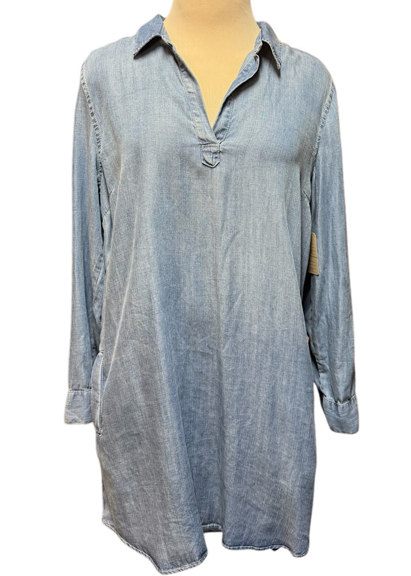 Denim Long Sleeve Dress Size Medium-RF