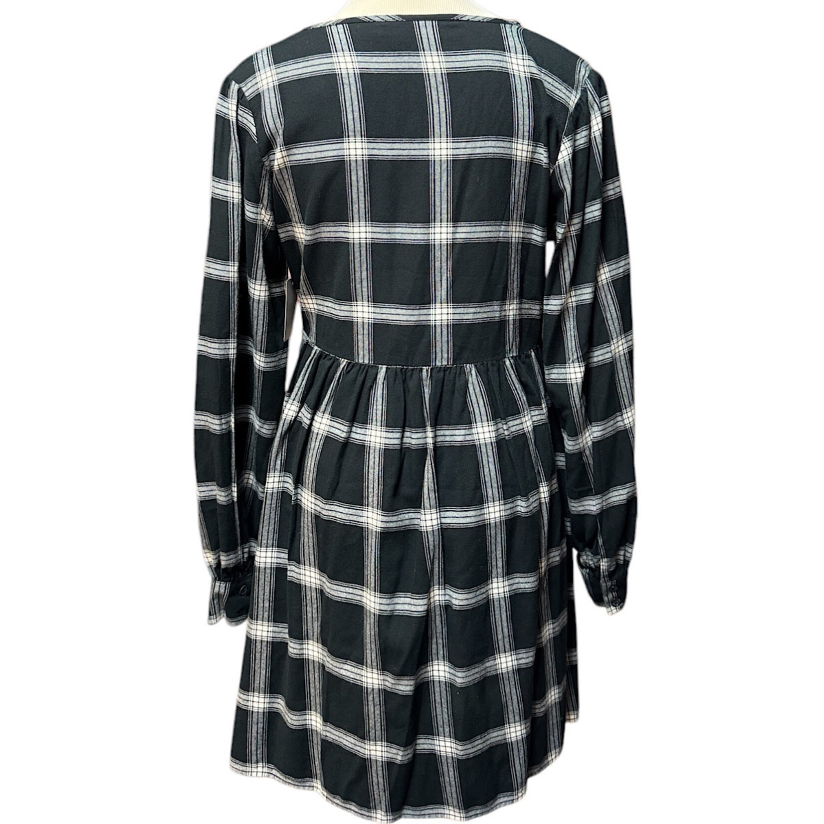 KNOX ROSE Black and White Plaid Dress Size Small-RF