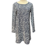 Navy Long Sleeve Sweater Knit Dress Size Medium- RF