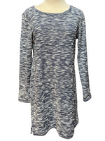 Navy Long Sleeve Sweater Knit Dress Size Medium- RF