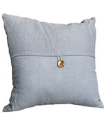 Blue Decorative Linen Pillows Square