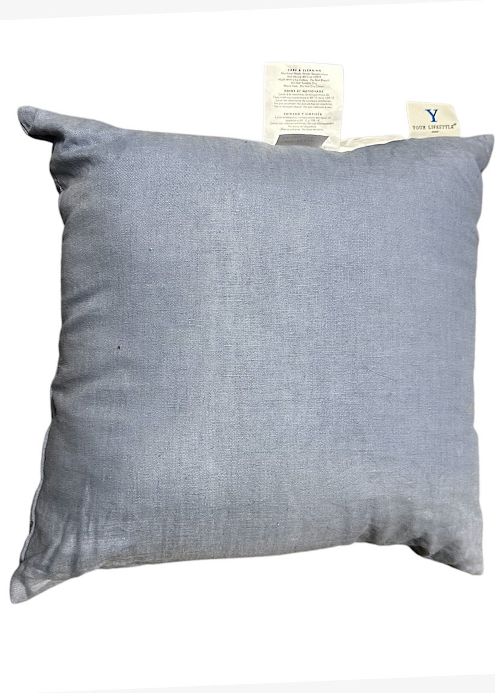 Blue Decorative Linen Pillows Square