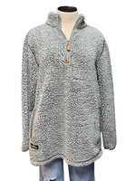 Grey Sherpa 3/4 Zip Pullover Size Large-RF