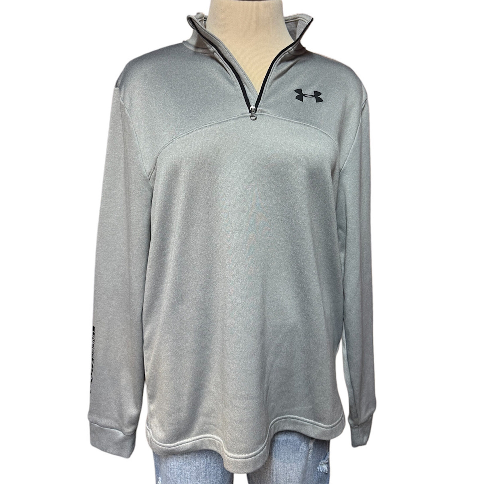 Under Armour Grey 3/4 Zip Pullover Size Medium-RF