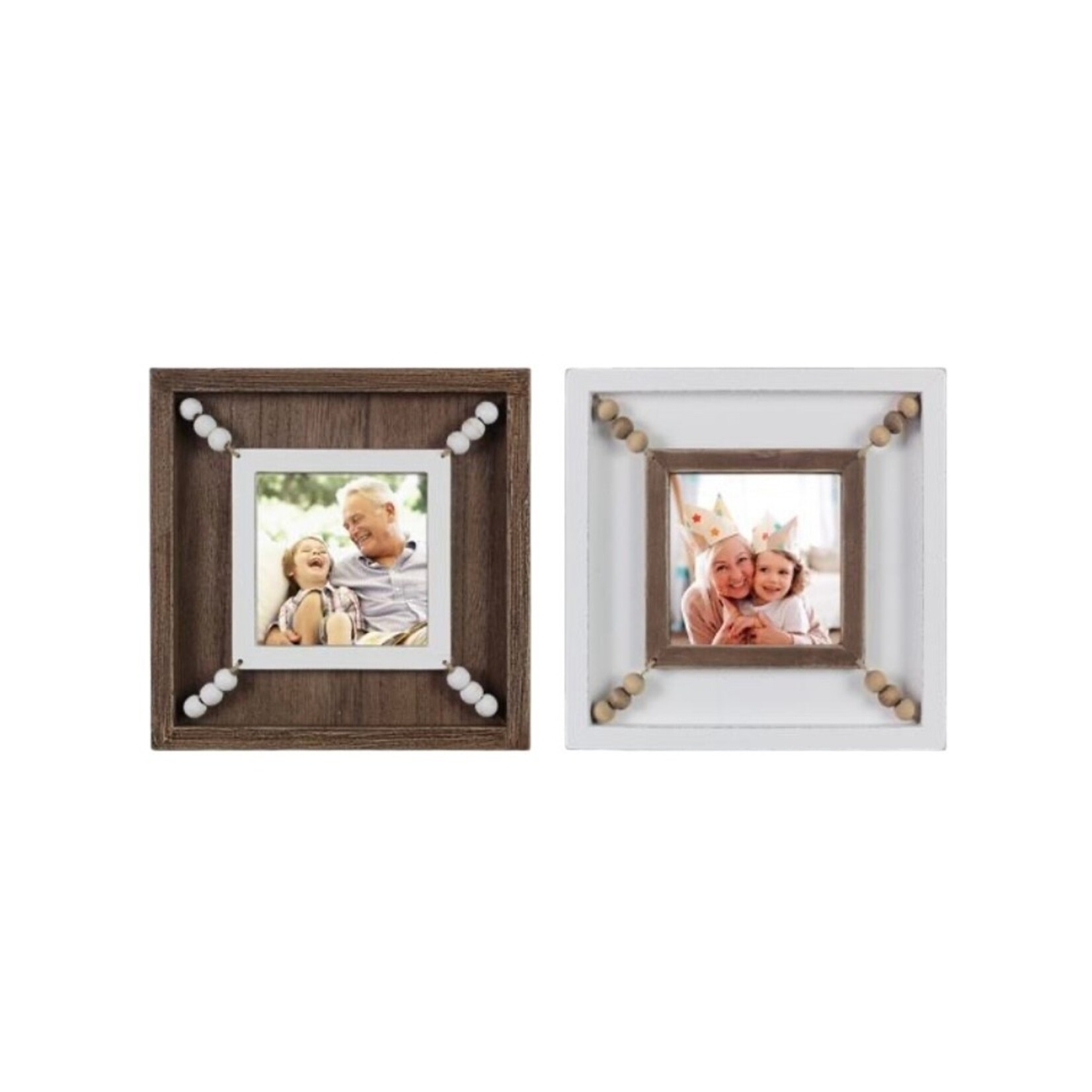 Wood 4x4 Frame with Blessing Beads