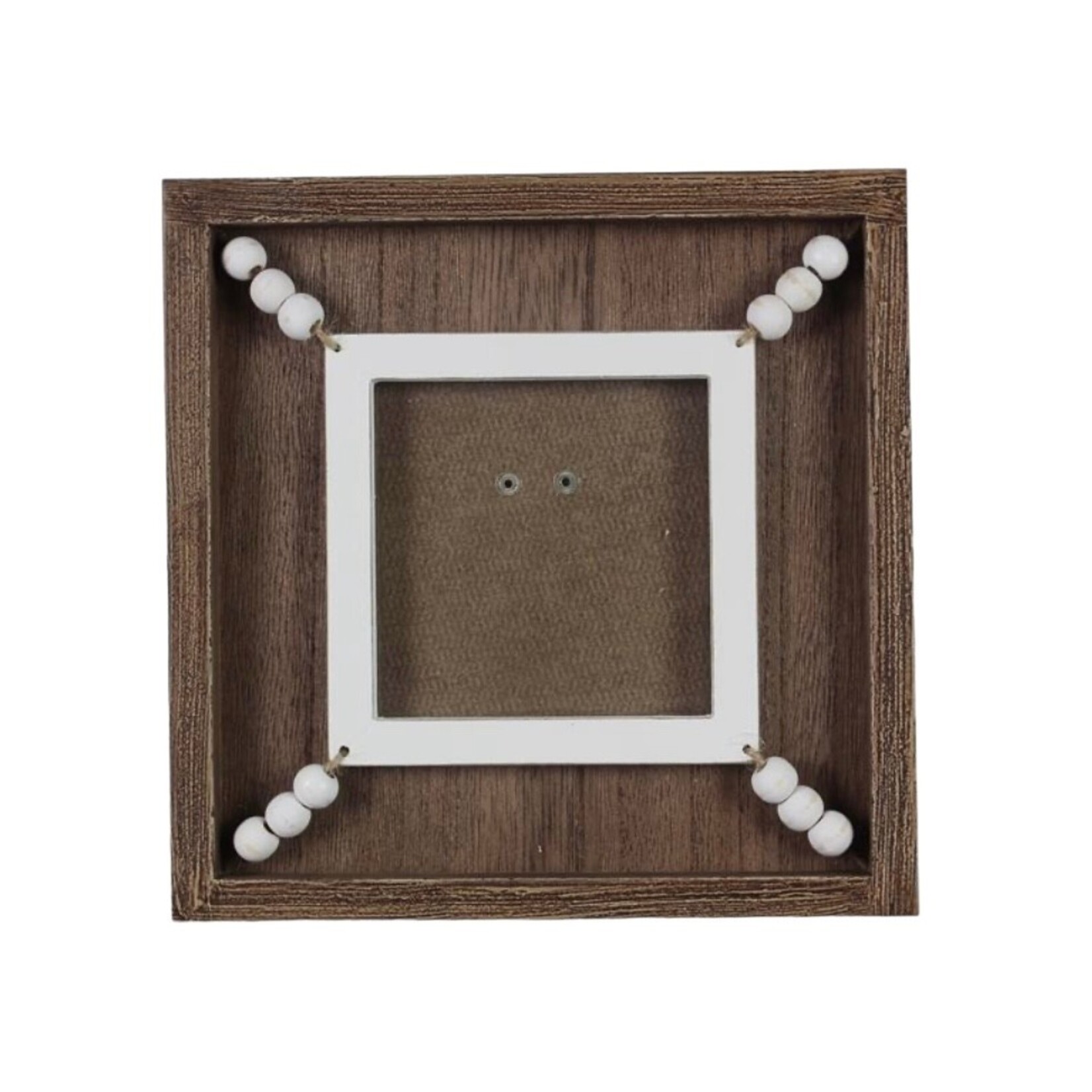 Wood 4x4 Frame with Blessing Beads