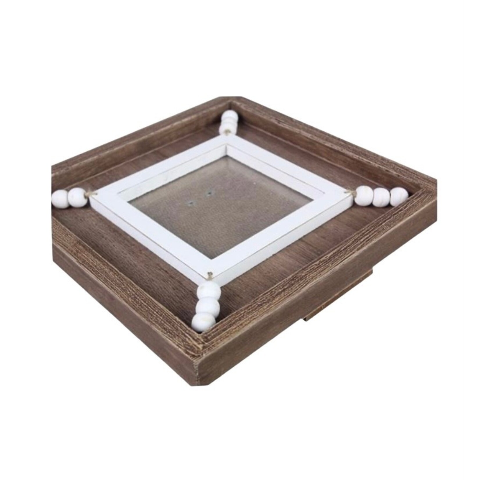 Wood 4x4 Frame with Blessing Beads