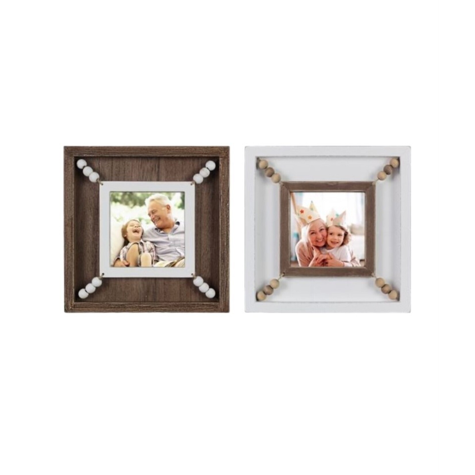 Wood 4x4 Frame with Blessing Beads