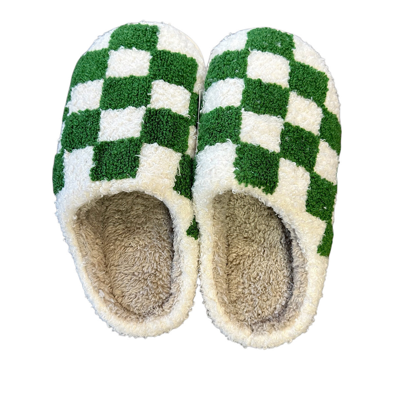 Green Checkered House Shoes