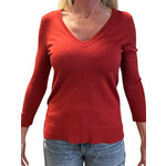 Sedona Heather 3/4 Sleeve V-Neck Sweater S