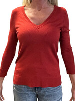 Sedona Heather 3/4 Sleeve V-Neck Sweater S